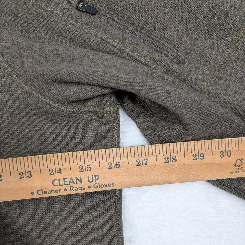 The North Face Gordon Lyons 1/4 Zip‎ Mens 2XL Brown Deep Pile Fleece Pullover